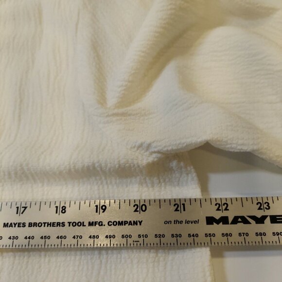 Jones New York Linen Blend Top Blouse Womans L Textured jacket Gauzy White beach - Picture 5 of 9